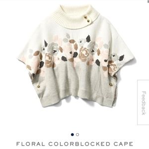 Janie and Jack Floral Colorblocked Cape